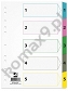 Przekładki do segregatora A4 kartonowe Mylar z kolorowymi laminowanymi indeksami Q-Connect