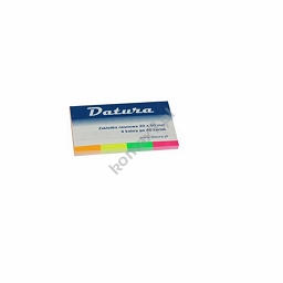 Zakładki indeksujące 20x50mm neonowe Datura 4 kolory po 40 kartek