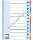 Przekładki do segregatora A4 12 kart kartonowych kolorowych z kartą opisową Esselte