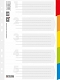 Przekładki do segregatora A4 Office Products kartonowe białe z kolorowymi laminowanymi indexami
