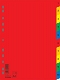 Przekładki do segregatora A4 10 PP kolorowe numerowane 1-10 Donau 7712095PL-99