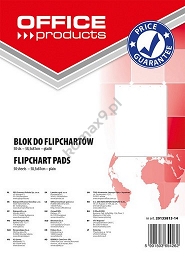 Blok do flipchartów Office Products w kratkę biały 20 kartek
