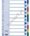Przekładki do segregatora A4 10 kart plastikowych Esselte