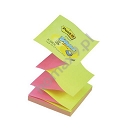 Karteczki samoprzylepne 76x76mm 3M Post-it R330-NA Z-Notes jaskrawe żółto-różowe, 100 kartek