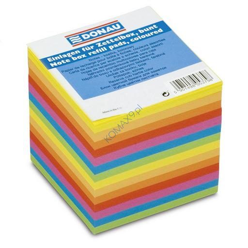 Kostka papierowa Donau 90x90mm, mix kolorów neonowych, klejona