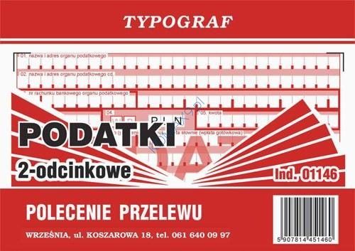 Druk Polecenie przelewu wpłata gotówkowa II PODATKI A6 