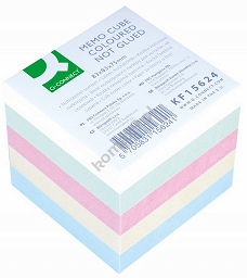 Kostka papierowa 83x83mm, 75mm Q-Connect, kolorowa nieklejona