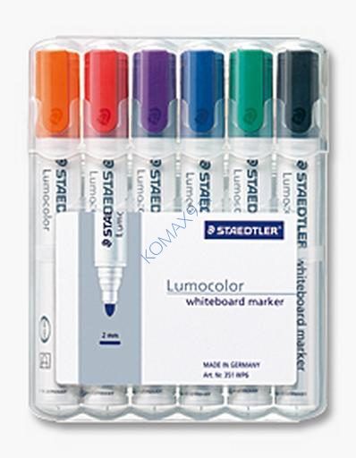 Marker Staedtler 351 do tablic z okrągłą końcówką op=6szt.