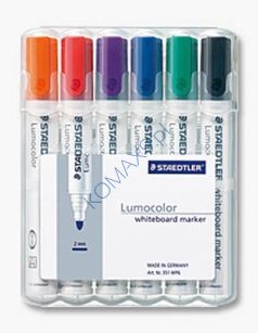 Marker Staedtler 351 do tablic z okrągłą końcówką op=6szt.