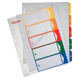 Przekładki do segregatora A4 1-6 kart PP Esselte plastikowe z możliwością nadruku