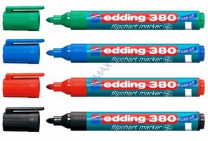 Marker do flipchartów Edding 380 z okrągłą końcówką gr.linii 1,5-3mm