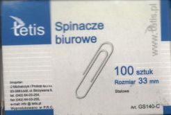 Spinacz 33mm okrągły Tetis GS140-C 100szt