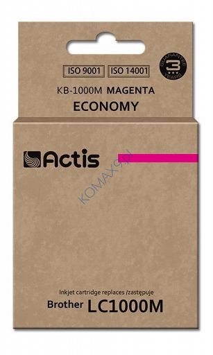 Tusz Brother LC 970/1000 magena, zamiennik Actis KB-1000M