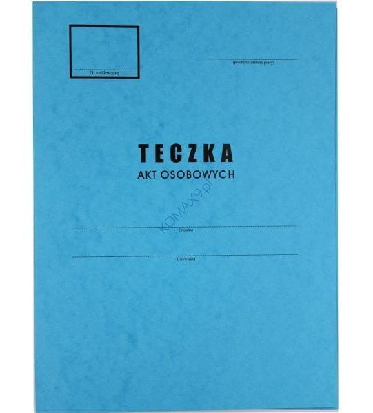 Teczka do akt osobowych preszpan niebieska ARO