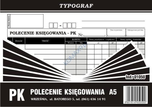 Druk Polecenie księgowania A5 T01050 