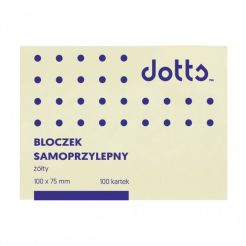 Karteczki samoprzylepne 100x75mm Dotts żółte 100 kartek