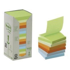 Karteczki samoprzylepne 76x76mm 3M Post-it R330 -1RPT Z-Notes, pastelowe, 16x100 kartek, ekologiczne