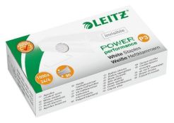 Zszywki Leitz 24/6 P3 białe niewidoczne na papierze